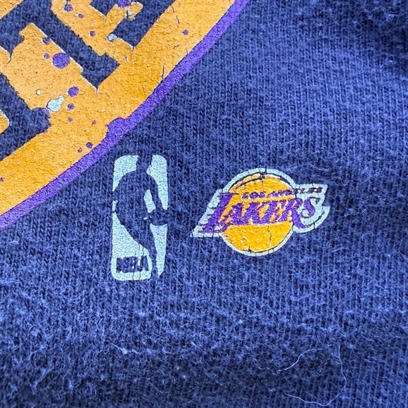 Mitchell & Ness Los Angeles Lakers Vintage-Style Large T-Shirt Black 100% Cotton - Picture 5 of 9